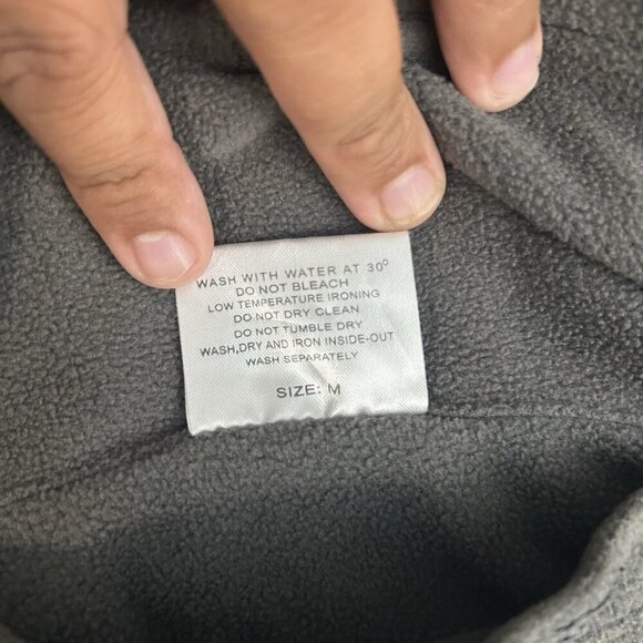 Upper Playground Jacket Mens Medium Full Zip Hoodie Goth Skater Grunge Y2K Nylon - Picture 11 of 15